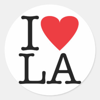 I Love LA (ロサンゼルス)ステッカー ラウンドシール