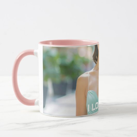 I LOVE LA - ロサンゼルス - LOVE FROM USA マグカップ (左)