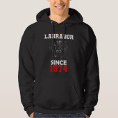 I love labrador since 1974 パーカ (正面)