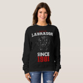 I love labrador since 1981 スウェットシャツ (正面フル)