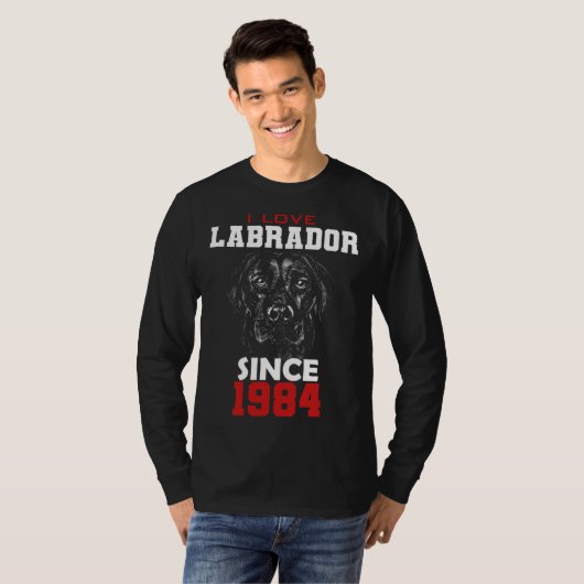 I love labrador since 1984 tシャツ (正面フル)