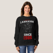 I love labrador since 1985 スウェットシャツ (正面フル)
