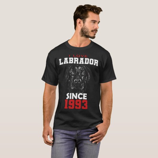 I love labrador since 1993 tシャツ (正面フル)