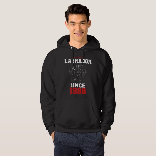 I love labrador since 1998 パーカ (正面フル)