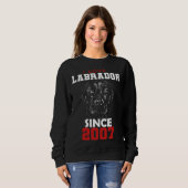 I love labrador since 2007 スウェットシャツ (正面フル)