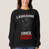 I love labrador since 2007 スウェットシャツ (正面)