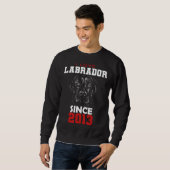 I love labrador since 2013 スウェットシャツ (正面フル)