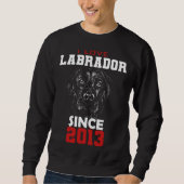 I love labrador since 2013 スウェットシャツ (正面)