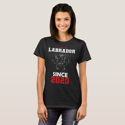 I love labrador since 2020 tシャツ (正面フル)