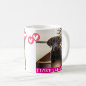 I Love Labradors Mug コーヒーマグカップ (正面右)