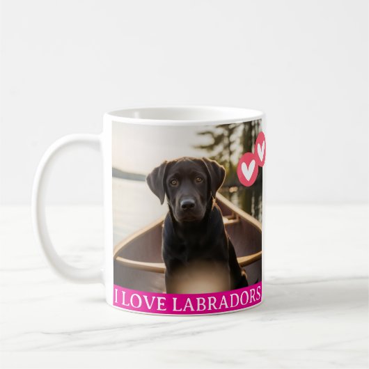 I Love Labradors Mug コーヒーマグカップ (左)