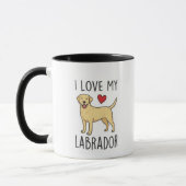 I Love Labradors Mug マグカップ (左)