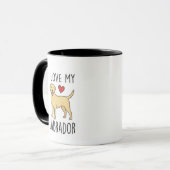 I Love Labradors Mug マグカップ (正面左)