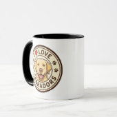 I Love Labradors Mug – Cute Labrador Dog Lover Gif マグカップ (正面左)