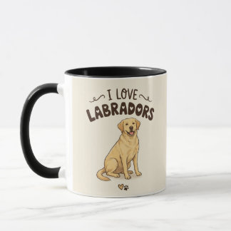 I Love Labradors Mug – Hand-Drawn Illustration マグカップ