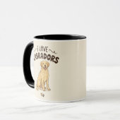 I Love Labradors Mug – Hand-Drawn Illustration マグカップ (正面左)