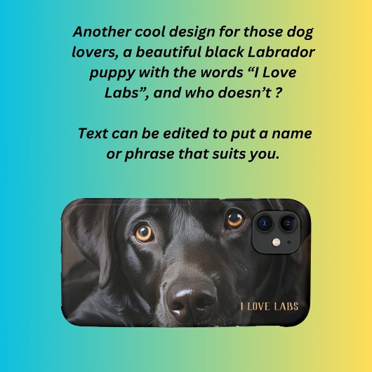 I Love Labs Puppy Case-Mate iPhoneケース