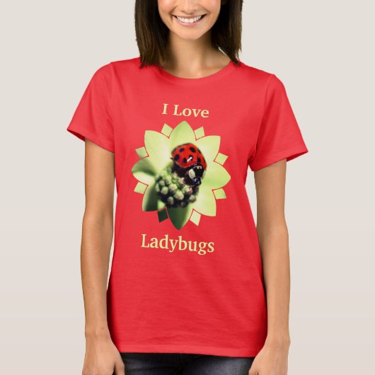 I Love Ladybugs Cute  Tシャツ (正面)