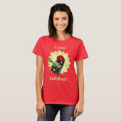 I Love Ladybugs Cute  Tシャツ (正面フル)