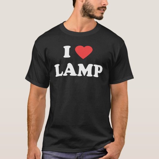 I Love Lamp おもしろい - Tシャツ (正面)