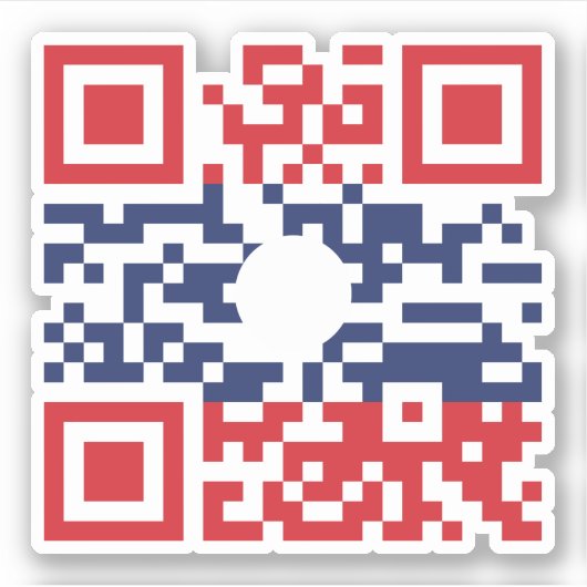 I Love Laos (Khoy Huk Lao)フラグQRコード |ラオギーク シール (正面)