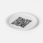 I Love Laos (Khoy Huk Lao)フラグQRコード |ラオギーク ペーパープレート (アングル)