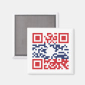 I Love Laos (Khoy Huk Lao)フラグQRコード |ラオギーク マグネット (正面/裏面)