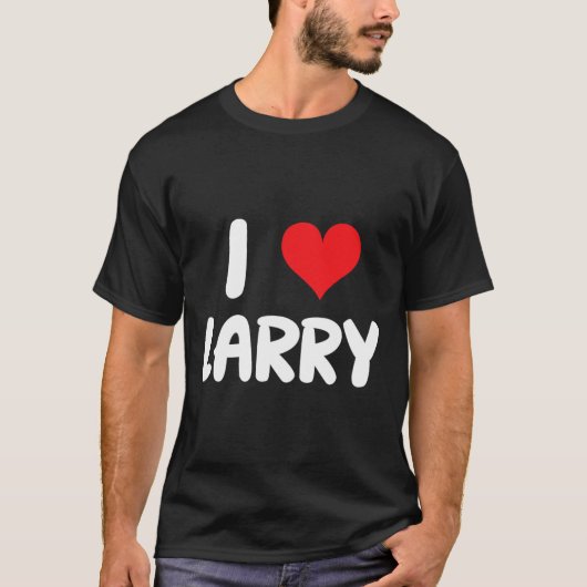 I Love Larry -ハート – 名前 Tシャツ (正面)