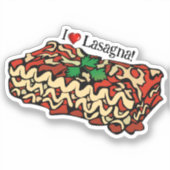 I Love Lasagna シール (正面)