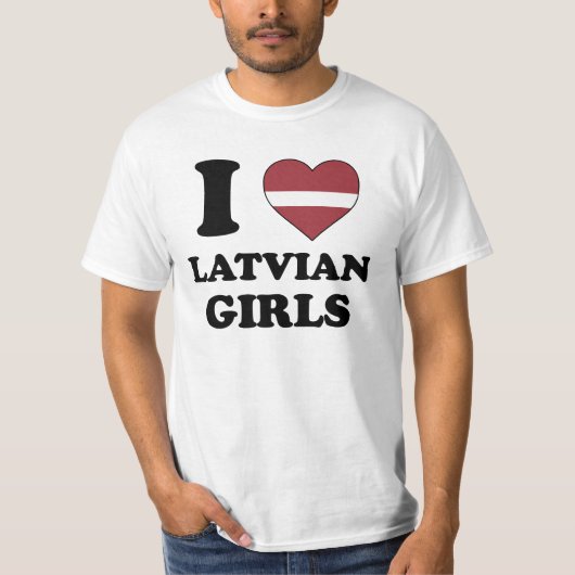 I love Latvian Girls Tシャツ (正面)