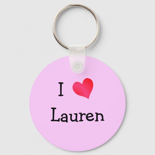 I Love Lauren キーホルダー (正面)