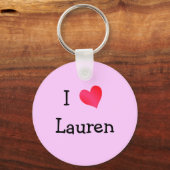 I Love Lauren キーホルダー (正面)
