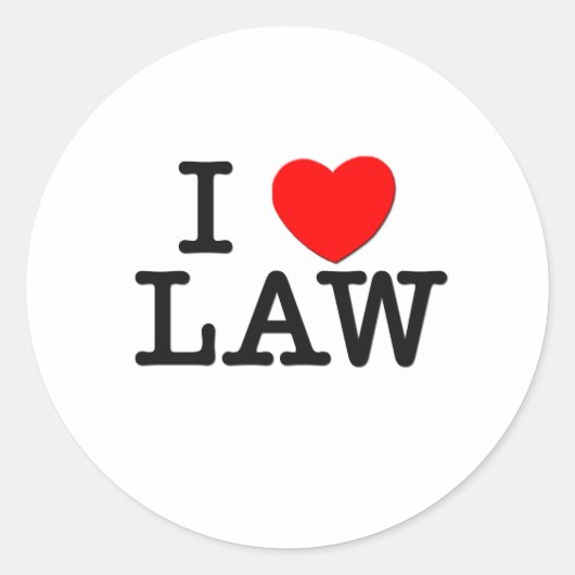 I Love LAW ラウンドシール (正面)