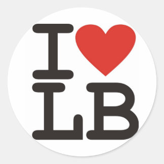 I Love LBステッカー ラウンドシール