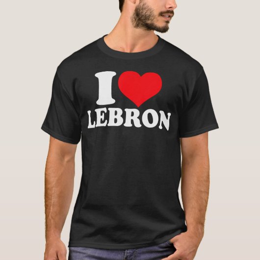I Love Lebron IハートLebron Tシャツ (正面)