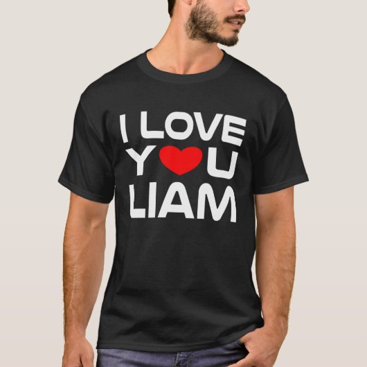 I Love Liam Red Heart to say Honey I love you Tシャツ (正面)