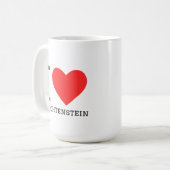 I love Liechtenstein square sticker コーヒーマグカップ (正面左)