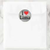 I Love Lima, Peru ラウンドシール (バッグ)