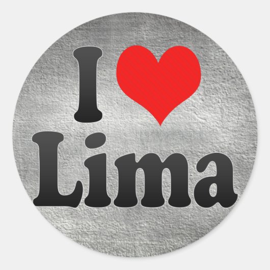 I Love Lima, Peru ラウンドシール (正面)