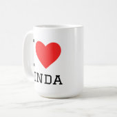 I love linda コーヒーマグカップ (正面左)