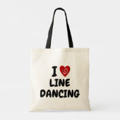 I Love Line踊りIハートスワールラインダンス トートバッグ (裏面)