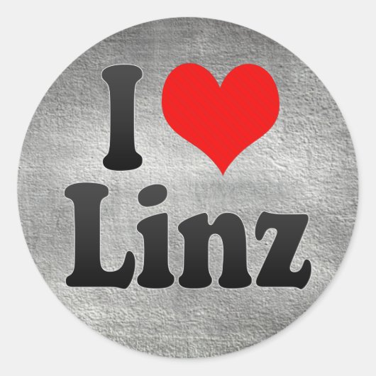 I Love Linz，オーストリア ラウンドシール (正面)