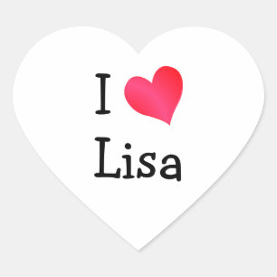 I Love Lisaハート ハートシール