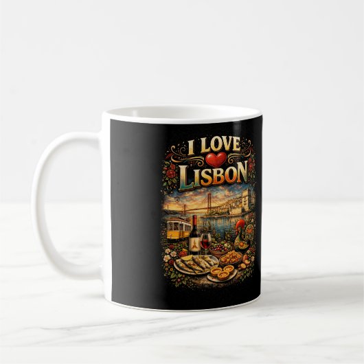 I Love Lisbon コーヒーマグカップ (左)