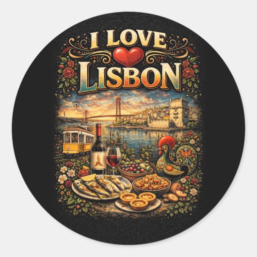 I Love Lisbon ラウンドシール (正面)