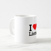 I Love Lists コーヒーマグカップ (正面左)