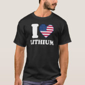 I love Lithium I heart Lithium Tシャツ (正面)