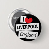 I Love Liverpool England 缶バッジ (正面&裏面)