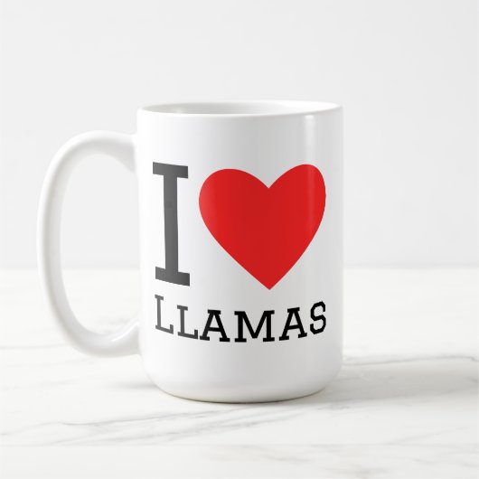 I love llamas コーヒーマグカップ (左)