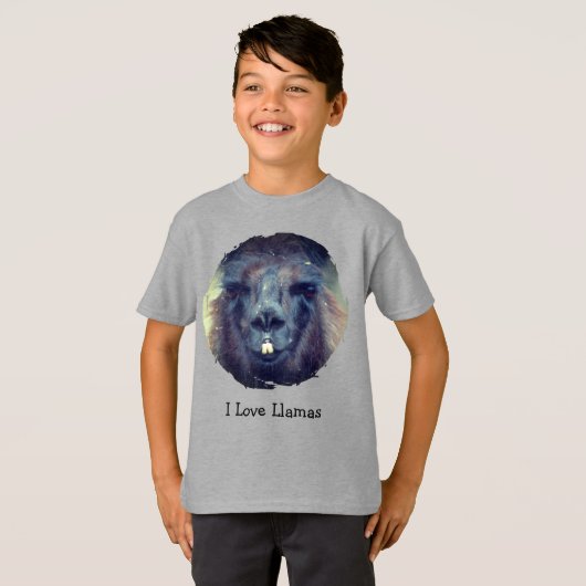 I Love Llamas Farm Animal  Tシャツ (正面フル)